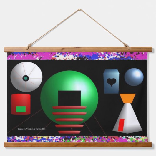 Een JP's Artsy Ware Tapestry Hangend Wandkleed (Voorkant)