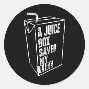 Een Juice Box bewaarde mijn leven suikerziekte Awa Ronde Sticker