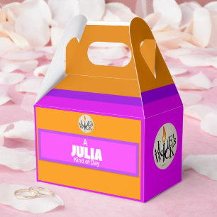 Een Julia Soort Dag Afdruk met Joe's Wick Logo Bedankdoosjes