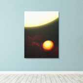 Een Jupiter-achtige planeet Canvas Afdruk (Insitu (Houten vloer))