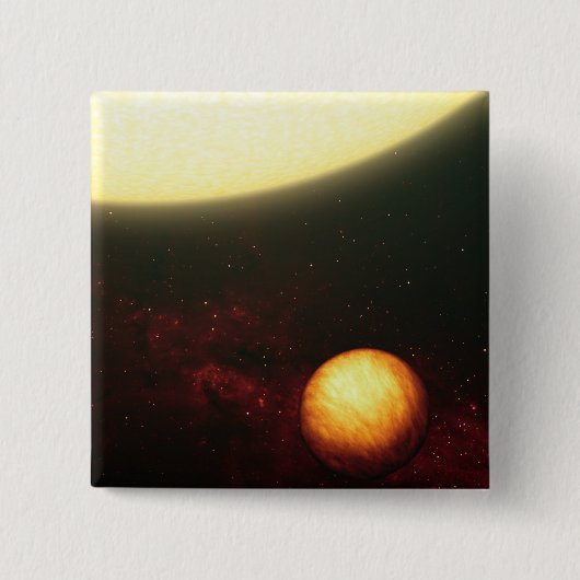 Een Jupiter-achtige planeet Vierkante Button 5,1 Cm (Voorkant)