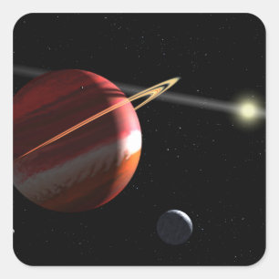 Een Jupiter-massaplaneet rond de nabijgelegen ster Vierkante Sticker