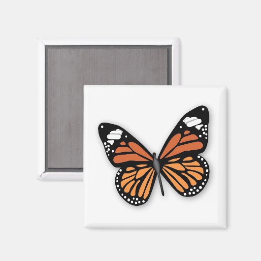 Een juweliele monoboogvlinder magneet (Voorkant / Achterkant)