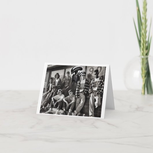 Een kaart met een alien erop (Voorkant)