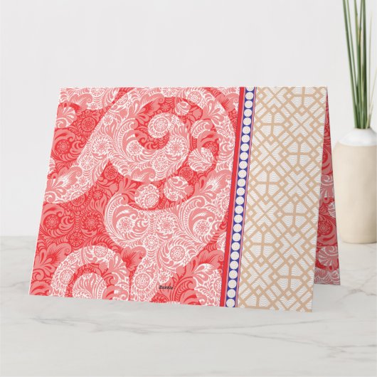 Een kaart met een rood hart erop (Achterkant)