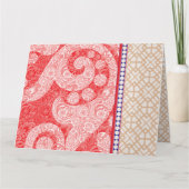 Een kaart met een rood hart erop (Voorkant)