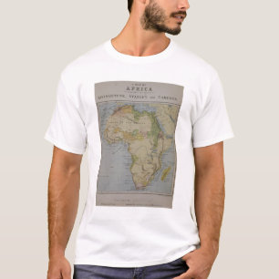 Een kaart van Afrika om de reizen van David te ill T-shirt