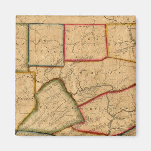 een kaart van de staat Pennsylvania Magneet