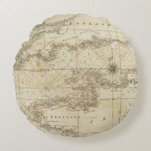 Een kaart van het Britse Kanaal Rond Kussen