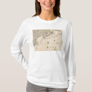 Een kaart van het Britse Rijk in Amerika — Blad T-shirt