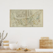 Een kaart van het eiland St. John Poster (Keuken)