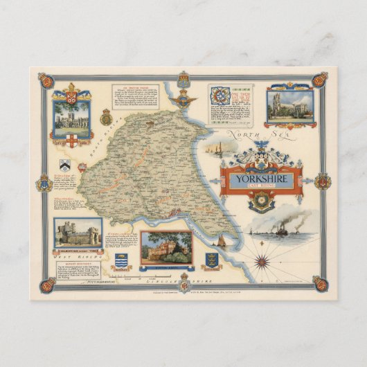 Een kaart van Yorkshire: East Riding (Voorkant)