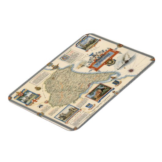 Een kaart van Yorkshire: East Riding Magneet (Linkerzijde)