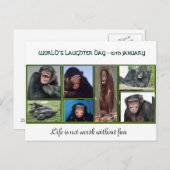Een kaart voor de lachdag van de wereld (Voorkant / Achterkant)