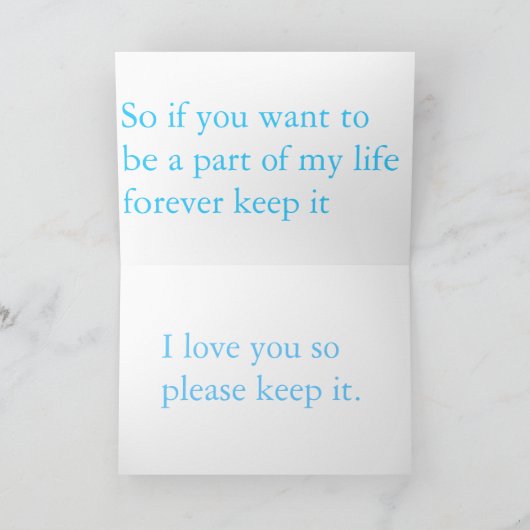 Een kaartje voor mijn gehoor kaart (Binnen)