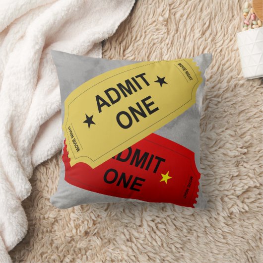 Eén kaartjes rood en geel ontwerp thuisbioscoop to kussen (Deken)