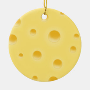 Een Kaasachtig Bericht Gepersonaliseerde Gele Zwit Keramisch Ornament