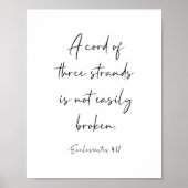 Een kabel van drie strengen, ecclesiastes 4:12 poster (Voorkant)