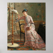 Een kaketoe | Gustave Léonard de Jonghe Poster (Voorkant)