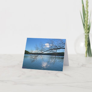 Een kale tak over het meer kaart