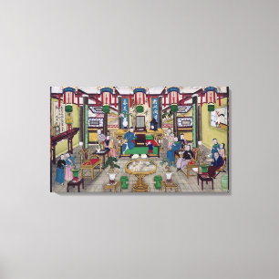 Een kamer in het Huis van de heer Kong, een pekelh Canvas Afdruk