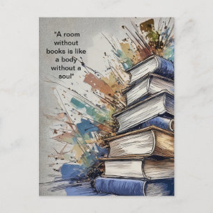 Een kamer zonder boeken briefkaart