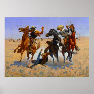 Een kameraad helpen Frederic Remington 1890 Poster