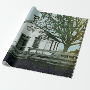 ÉÉN KAMERSCHOOL SCHOOLHOUSE WATERVERF-LERAAR CADEAUPAPIER