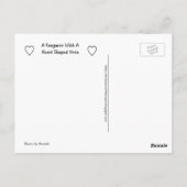 Een kangoeroe met een hartvormige neus briefkaart (Achterkant)