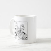 Een kantelbijen koffiemok (Voorkant links)