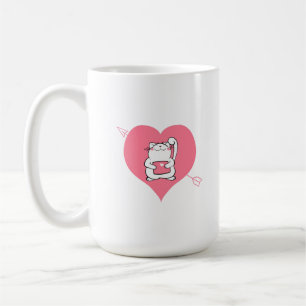 Een kat die zijn liefde laat zien koffiemok