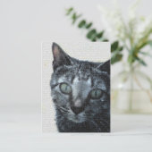 Een kat door een Dragonfly's ogen. Briefkaart (Staand voorkant)