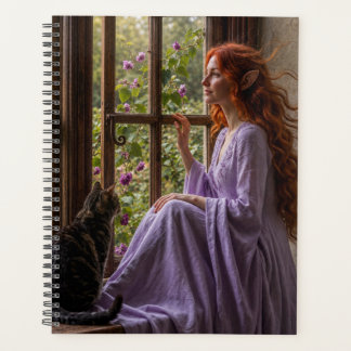 Een kat een dame en een mooie dag. Kussensloop Planner