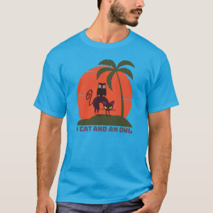 Een kat en een oerzonnebank t-shirt