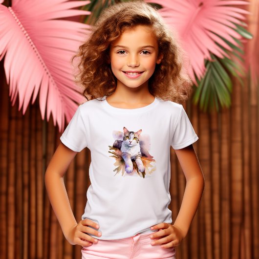 Een kat genaamd marmer - Waterverf stijl T-shirt