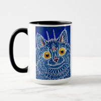 Een kat in een gotische stijl, van Louis Wain