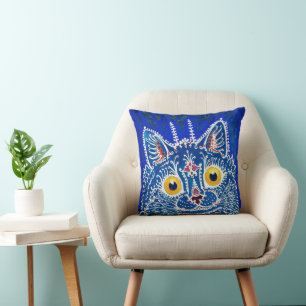 Een kat in gotische stijl door Louis Wain Kussen