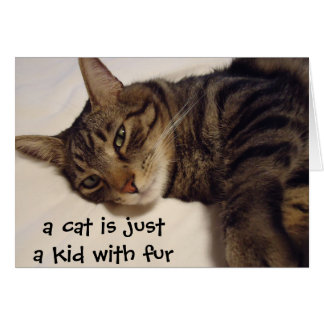Een kat is slechts een Kind met een kat