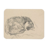 Een kat kromp, geslapen door Edouard Manet. Magneet (Horizontaal)