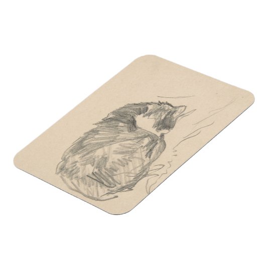 Een kat kromp, geslapen door Edouard Manet. Magneet (Linkerzijde)