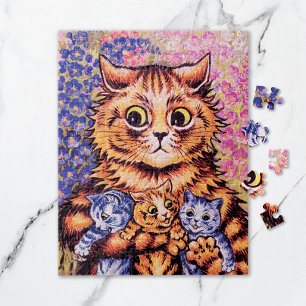 Een kat met Kittens Louis Wain Legpuzzel