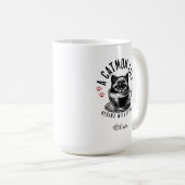 Een kat moeder leven begint met koffie, aangepaste koffiemok (Voorkant rechts)