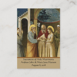 Een katholieke weddenschap voor de Heilige Kaart Visitekaartje