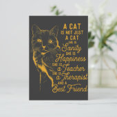 Een katje is niet alleen een kattendeksel dat de v bedankkaart (Staand voorkant)