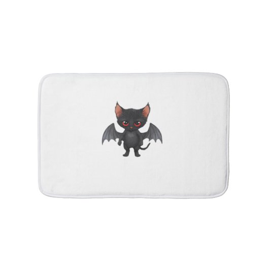 Een kattendemon op Halloween Night Classic T-Shirt Badmat (Voorkant)