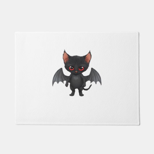 Een kattendemon op Halloween Night Classic T-Shirt Deurmat (Voorkant)