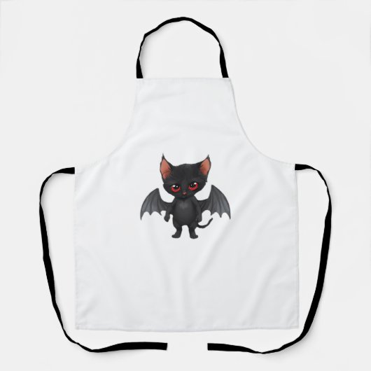 Een kattendemon op Halloween Night Classic T-Shirt Schort (Voorkant)