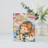 Een kattengebed briefkaart (Staand voorkant)