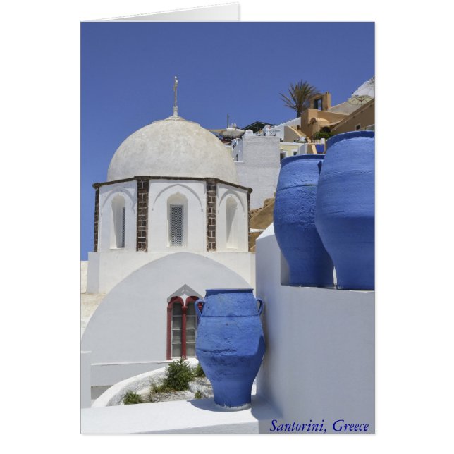 Een kerk in Santorini, Griekenland (Voorkant)