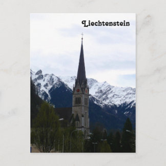 Een kerk in Vaduz, Liechtenstein Briefkaart